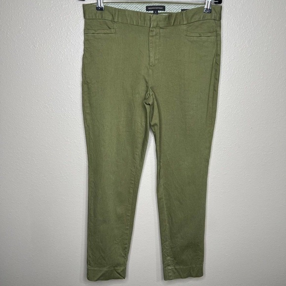 Banana Republic Pants - Banana Republic Sloan Women's Green Mid-Rise Tapered Leg Stretch Pants Sz 6
